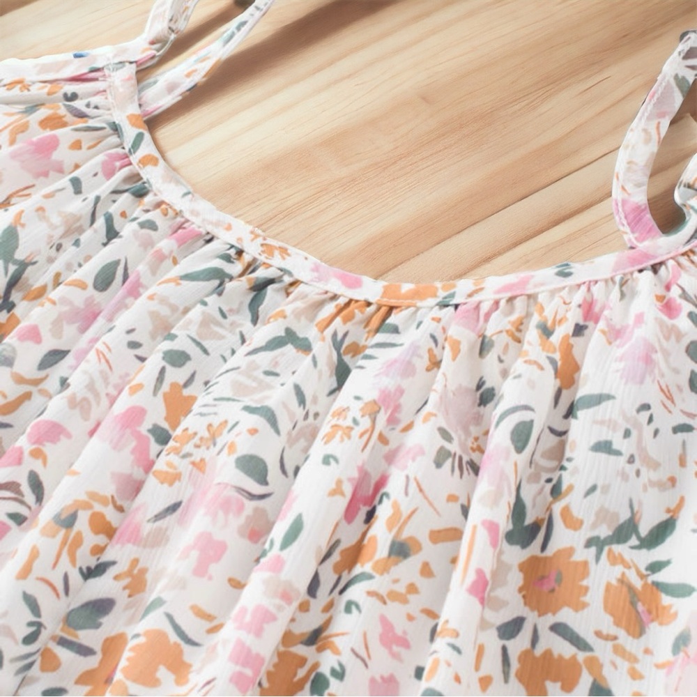Floral Scoop Neck Tank Top - Pink - Picture 3 of 5